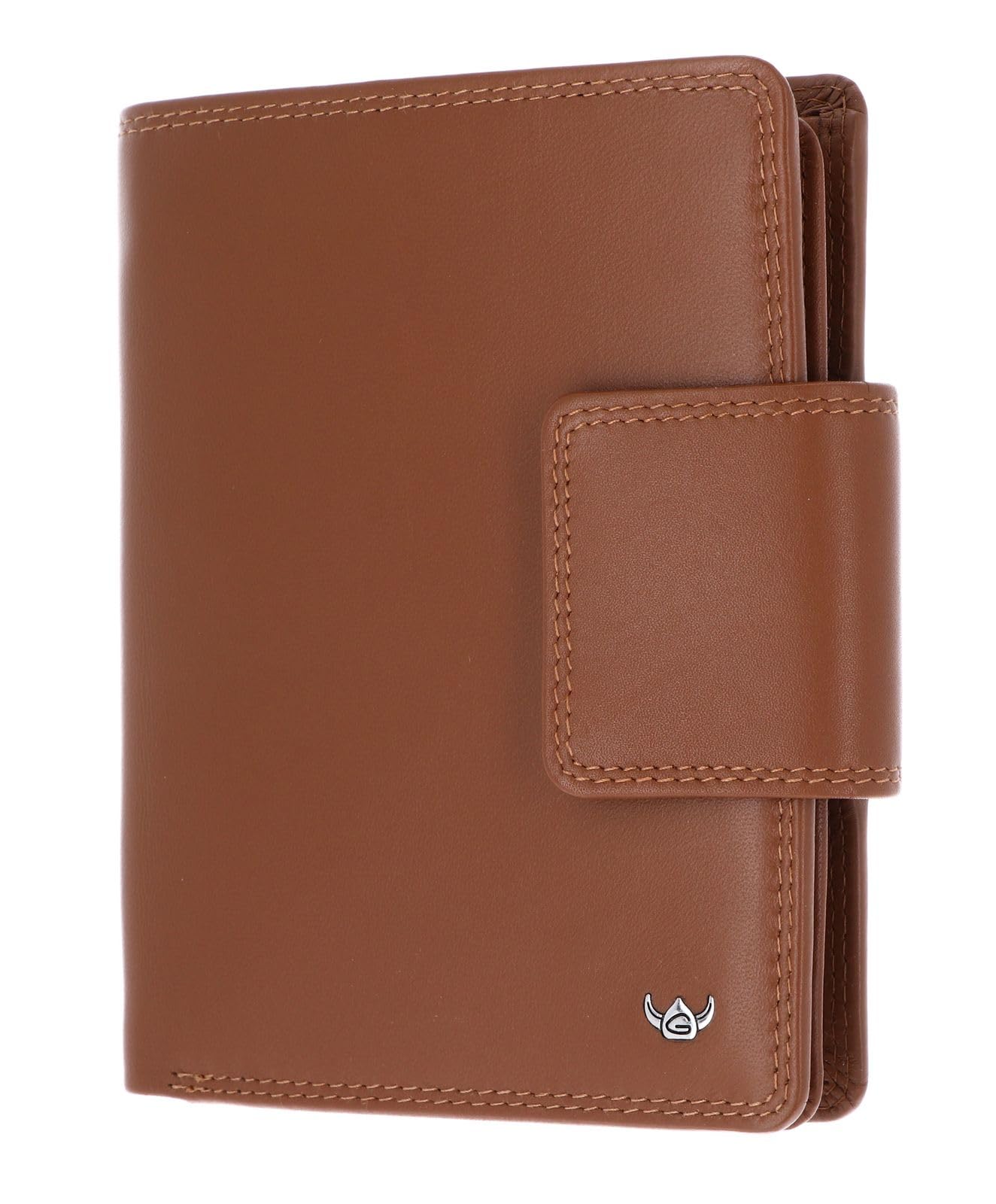 Golden Head Pelle portafoglio Polo RFID Protect Kombischeintasche mit Riegel 2300 Cognac marrone