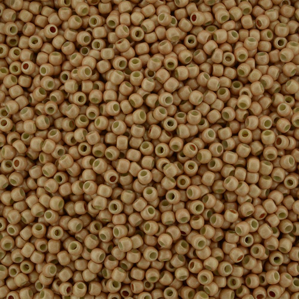 TohoRound Seed Beads Size 11/0, 8g Tube - PermaFinish Matte Galvanized Rose Gold