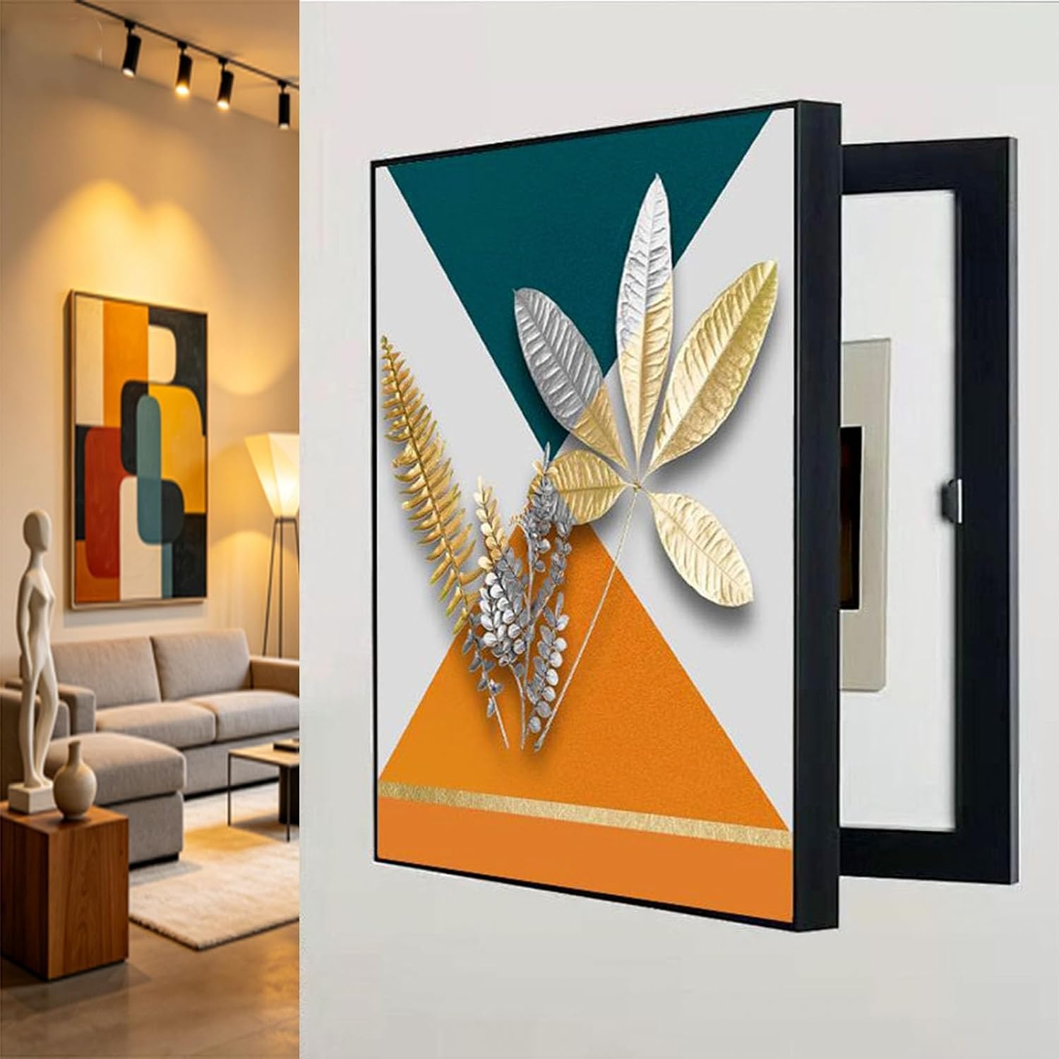 Copri Quadro Elettrico da Parete, Copertura Contatore Elettrico, Copri Contatore Elettrico Interno, per Soggiorno, Corridoio, Camera da Letto,G,30x40CM