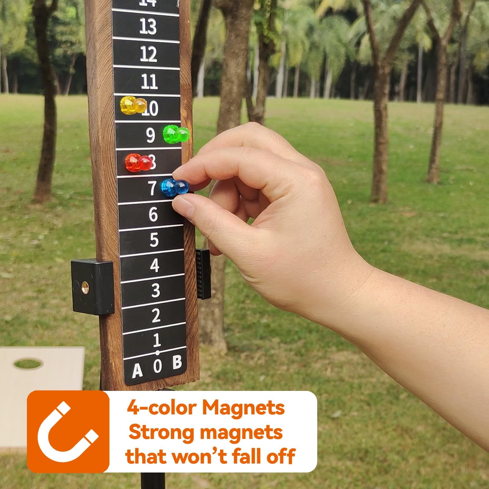 Amazon.com: AIWEILUCK 2 Sets Cornhole Scoreboard with Drink Holder