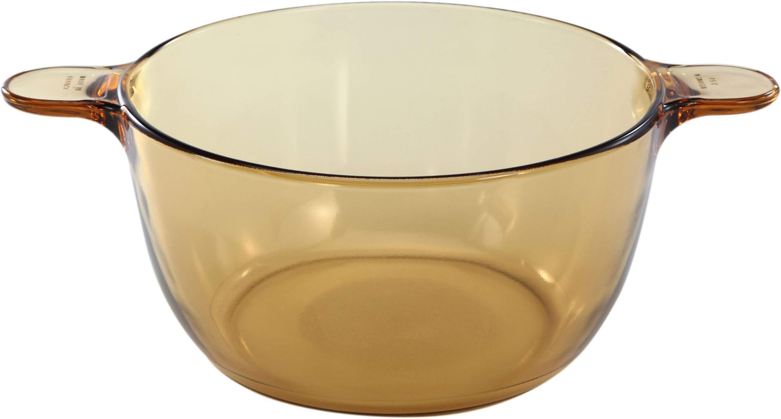 2.5 Quart Amber Glass Stewpot