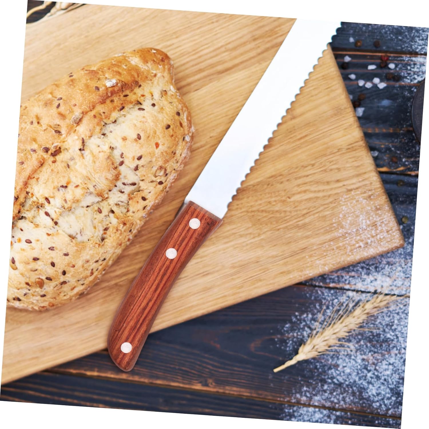 Wooden Knife Handle Replacement for Kitchen Cutters Ergonomic Design Comfortable Grip Suitable for Various Knives Hardwood Construction for Repair and Projects