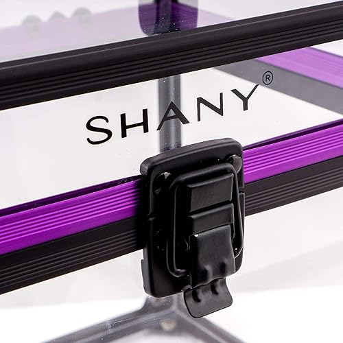 Miniatura 9 de SHANY Estuche transparente para cosméticos y artículos de tocador, organizador de maquillaje de viaje transparente con cierre seguro y detalles