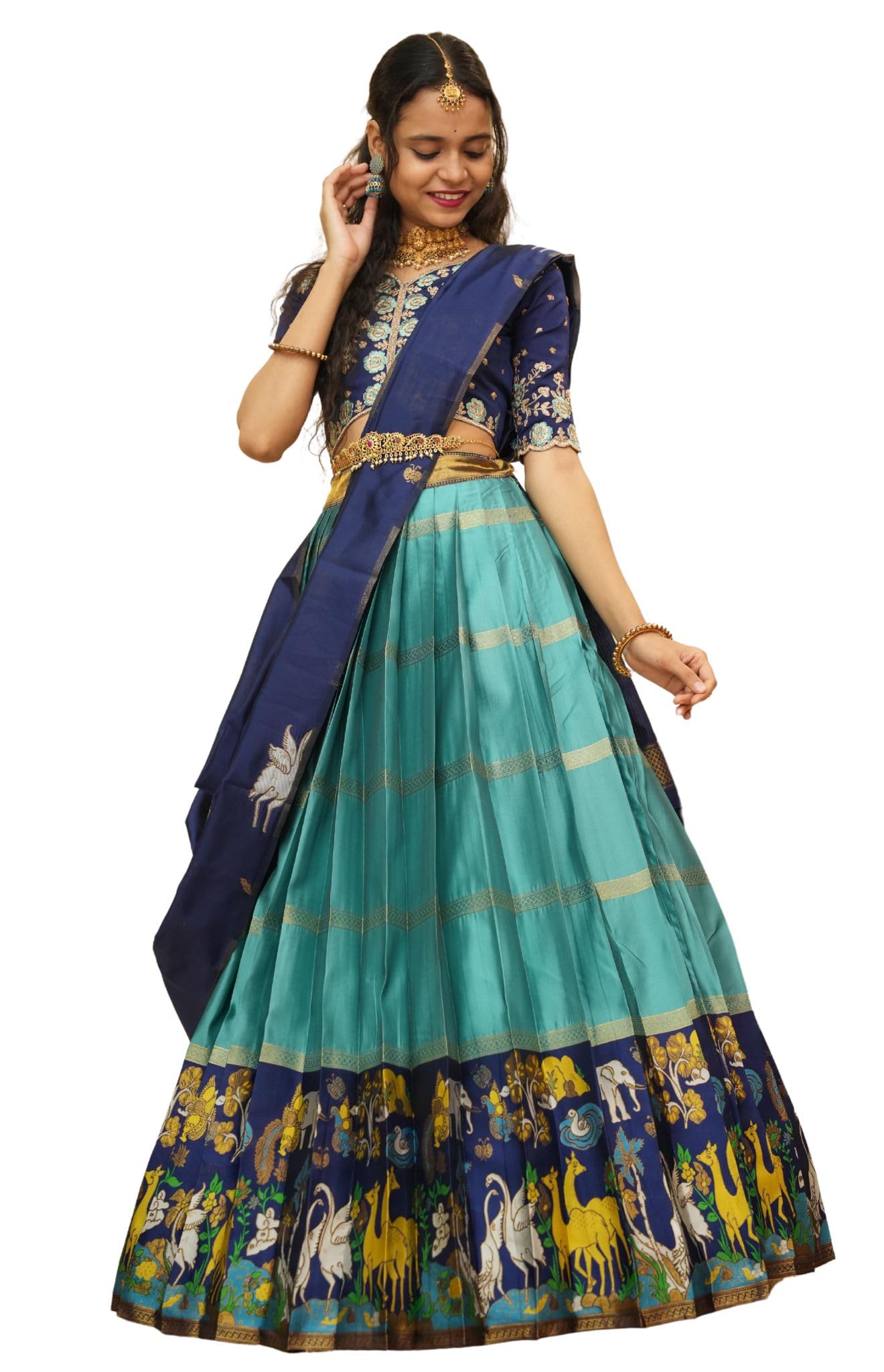 pinkbindi Beautiful South Indian Lehenga Choli for Women | PL148-picture-21