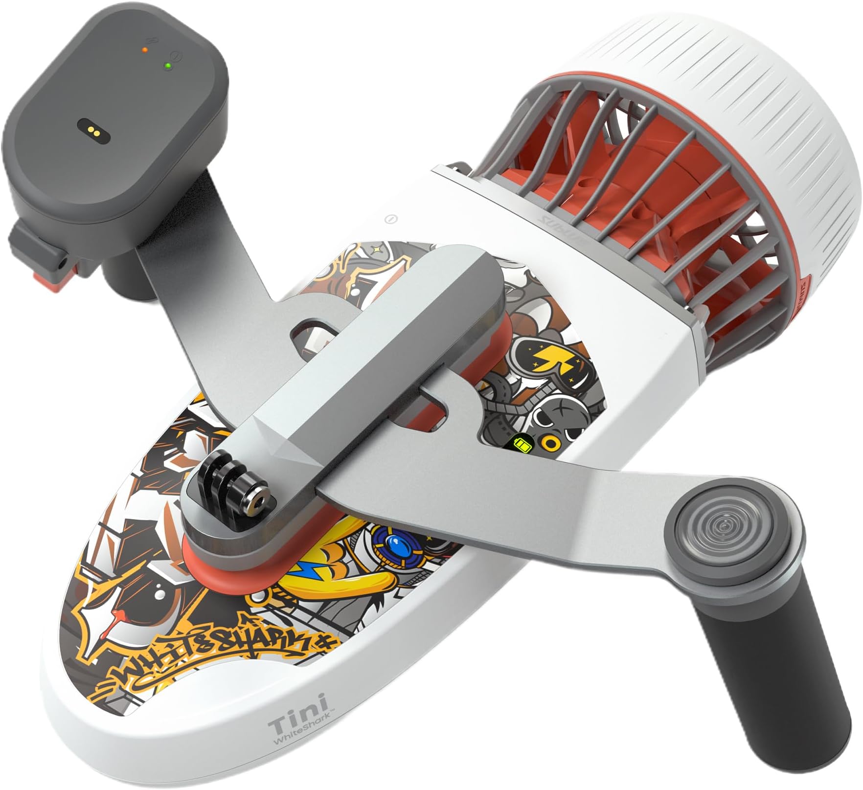 sublue Tini Underwater Scooter 15.43lb 3.13 mph 40 Minutes 2 Gear Speed Switch 131ft Waterproof Swimming Pool Diving Snorkeling Water Scooter for Kids Adults (Tini White)