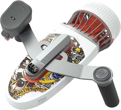 Tini - Scooter submarino de 15.43 libras, 3.13 mph 40 minutos, interruptor de velocidad de 2 velocidades, 131 pies, impermeable, para piscina, Negro
