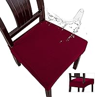Vista 24 de Genina Fundas de asiento impermeables para sillas de comedor, fundas impermeables para sillas de comedor