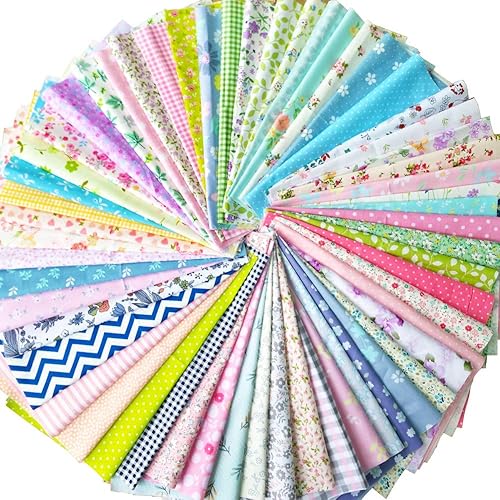 Miniatura 8 de Flic-Flac Conjunto de cuadrados de tela de retales de algodón para manualidades, colección de recortes, confección de acolchados, con diseño