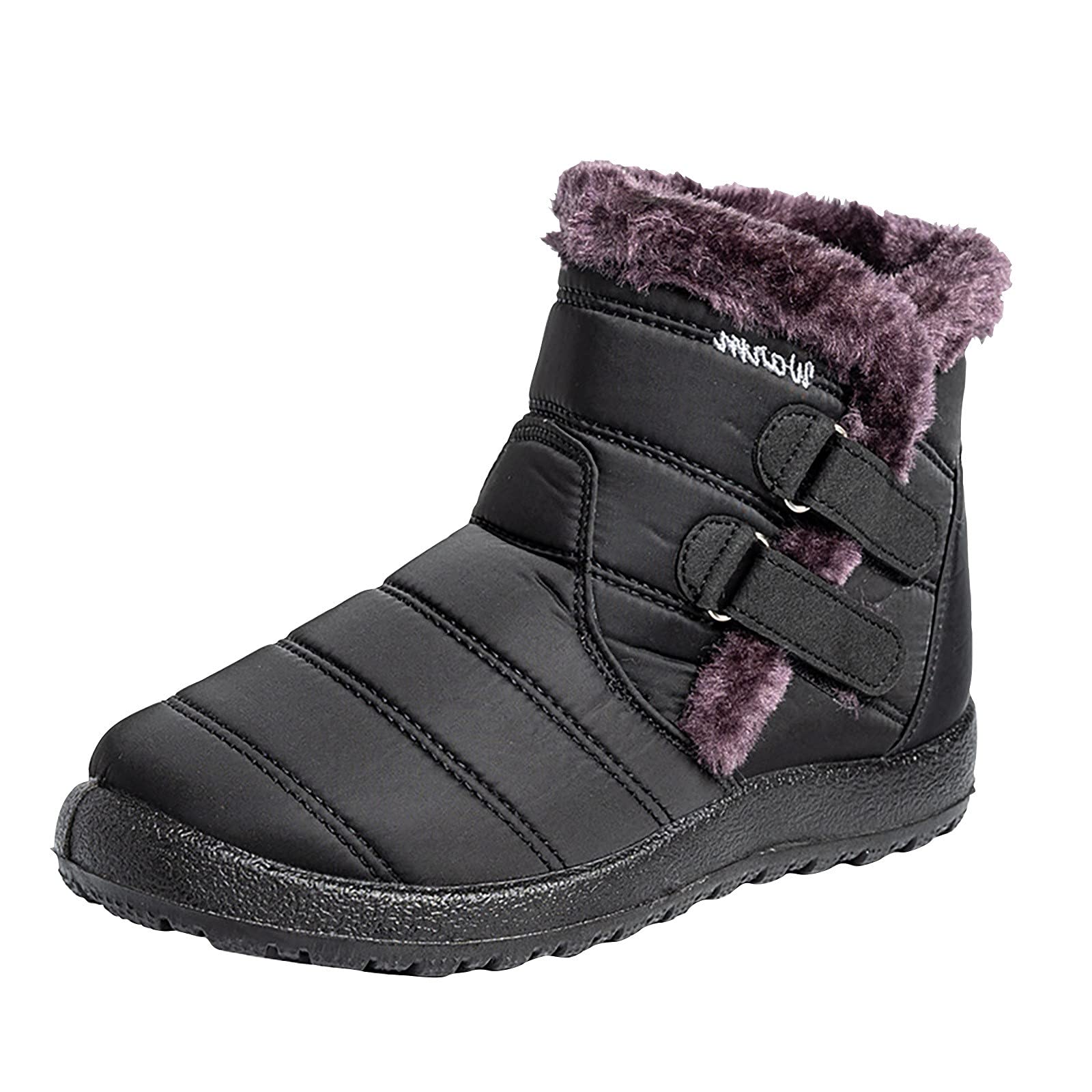 Women's Mid-Calf Winter Snow Boots,Womens Cold Weather Winter Boots,  Waterproof Snow Boots,Fashion Casual Booties, Daily Comfort Warm Outdoor  Non-Slip