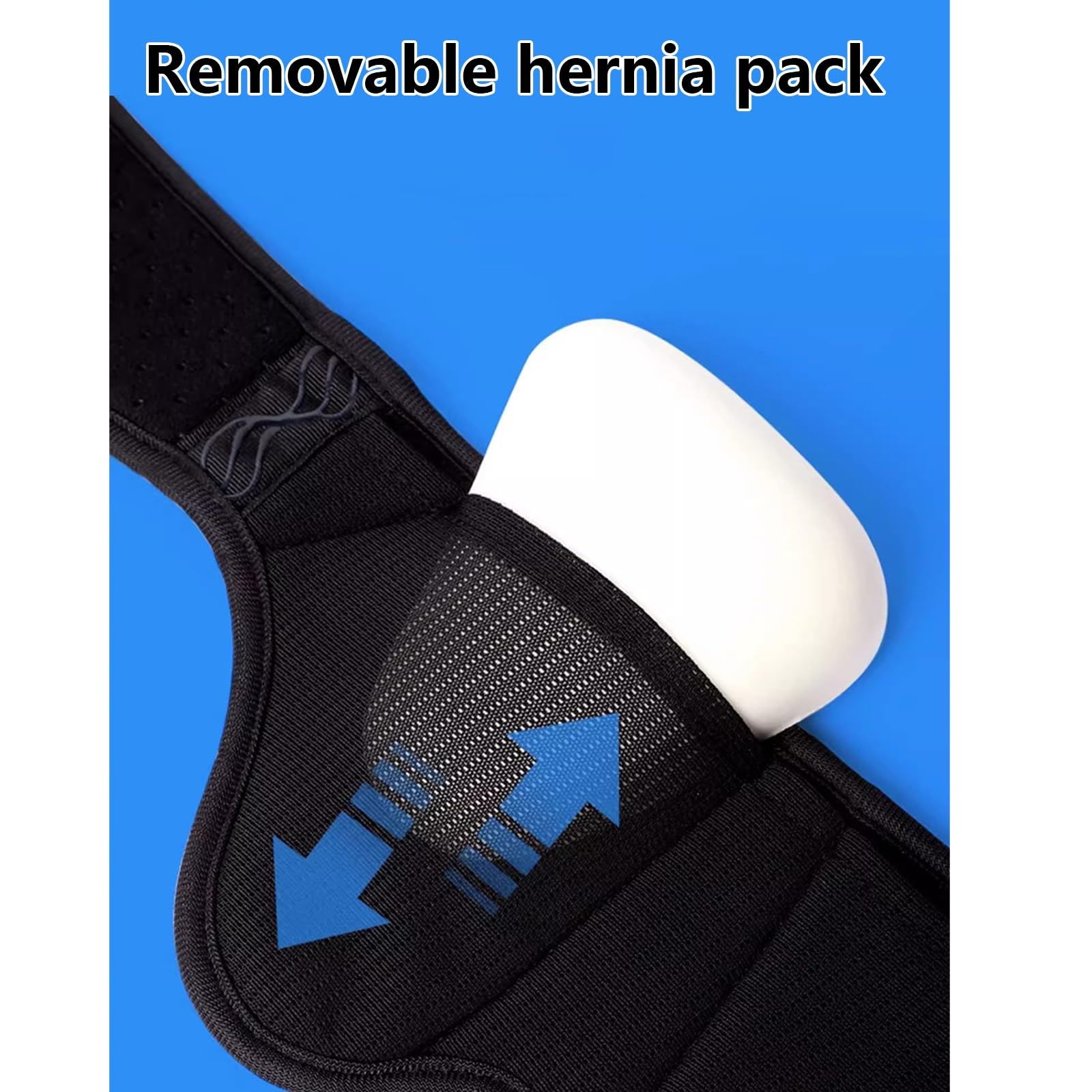 Cinto Erniario, Ernia Inguinale Uomo, Cinto Ernia Inguinale, Utile Dopo L'intervento Chirurgico All'ernia, Materiale Confortevole, Design con Fascia Elastica con Cuscinetto di Compressione Rimovibile(