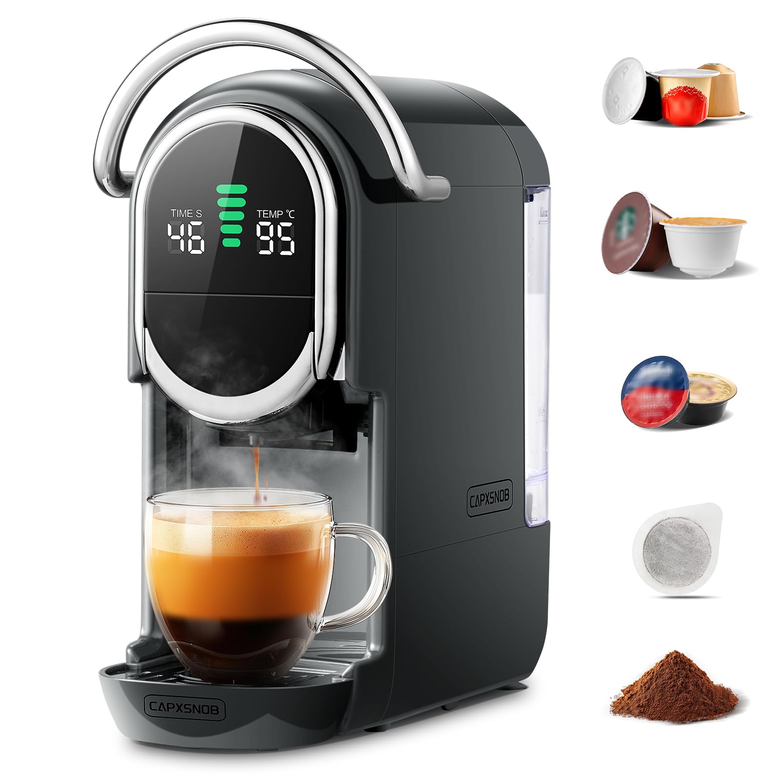 Macchina Caff&egrave; 5in1 Magician1 Mini - Compatibile Nespresso, Dolce Gusto, Lavazza, 20 Bar