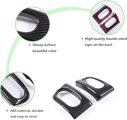 Miniatura 4 de LLKUANG Marco de salida de aire acondicionado para tablero de automóvil compatible con Chevrolet Corvette C6 2005-2013, consola central de ABS,