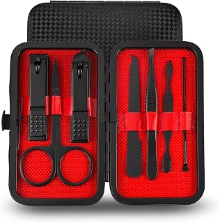 Manicure Set Personal care Nail Clipper Kit, SONGQEE Luxury Manicure 7 In 1 Professional Pedicure Set Grooming kit Gift for Men Husband Boyfriend Lover Parents Women Elder Patient Nail Care