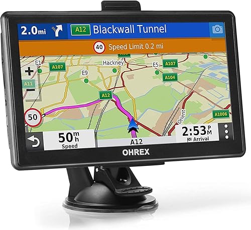 Miniatura 8 de Navegación GPS para coche y autocaravana, GPS de 7 pulgadas de pantalla táctil del vehículo, mapas gratuitos de por vida de América del Norte USA 7