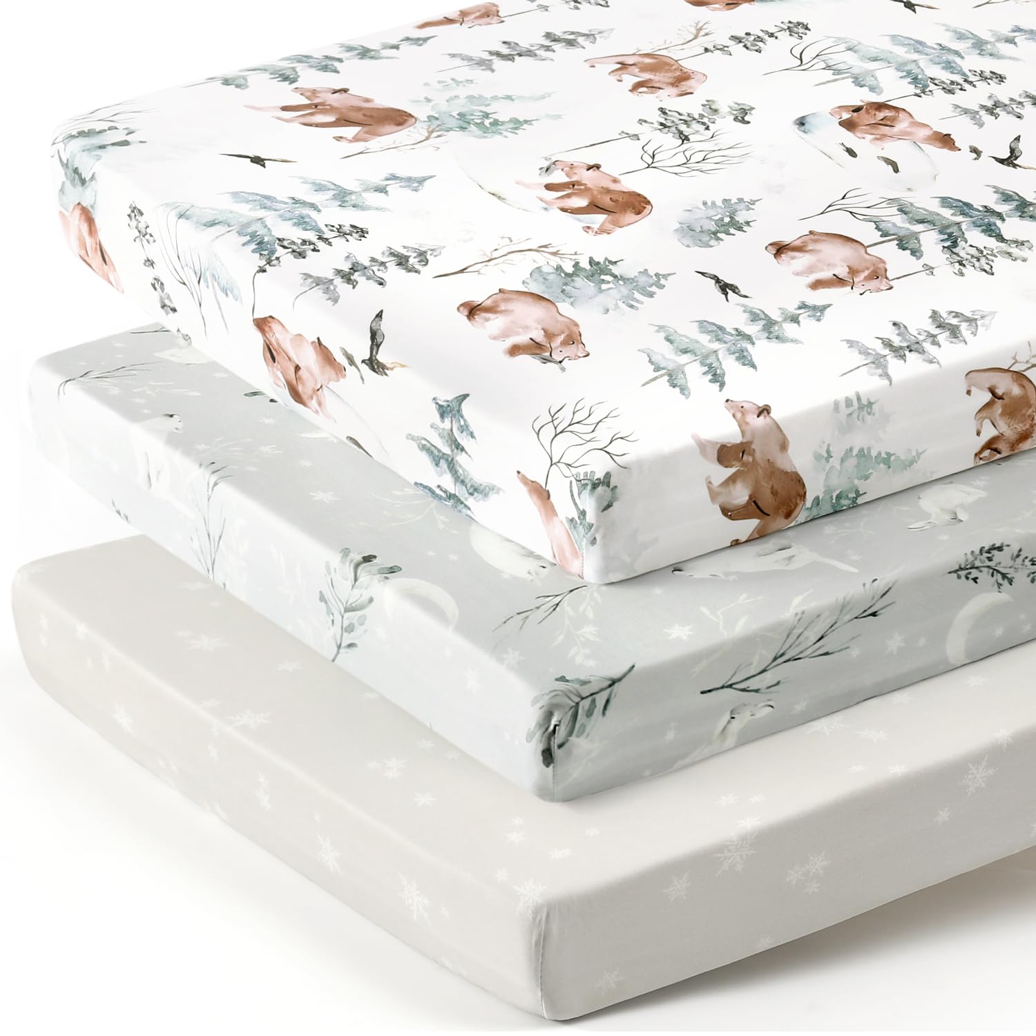 Stretchy Ultra Soft Jersey Knit Fitted Pack n Play Sheets