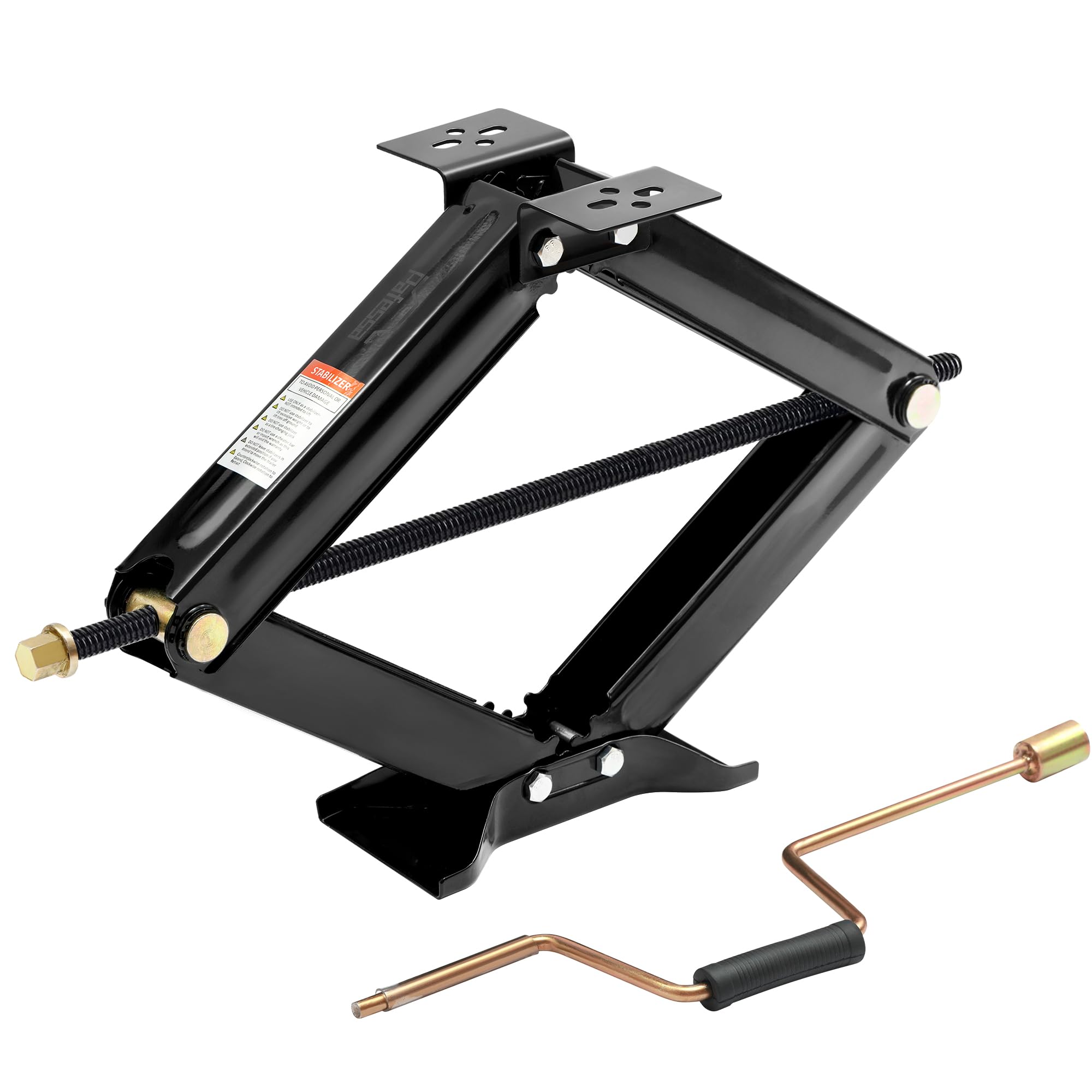 RV Scissor Jack Stabilizer 6500lb Heavy Duty 24" RV Trailer Stabilizer Leveling Scissor Jack for Trailer Camper with Crank Handle - 1Pack