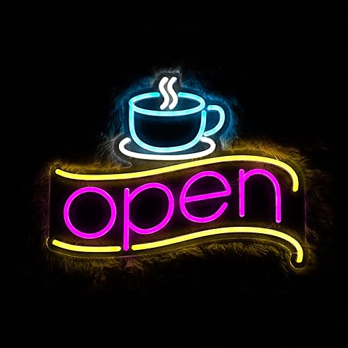 Miniatura 1 de Letreros de barra de café, letrero de café, accesorios de decoración de pared, luz LED, letrero de cafetería, decoración de tienda, telón de fondo,