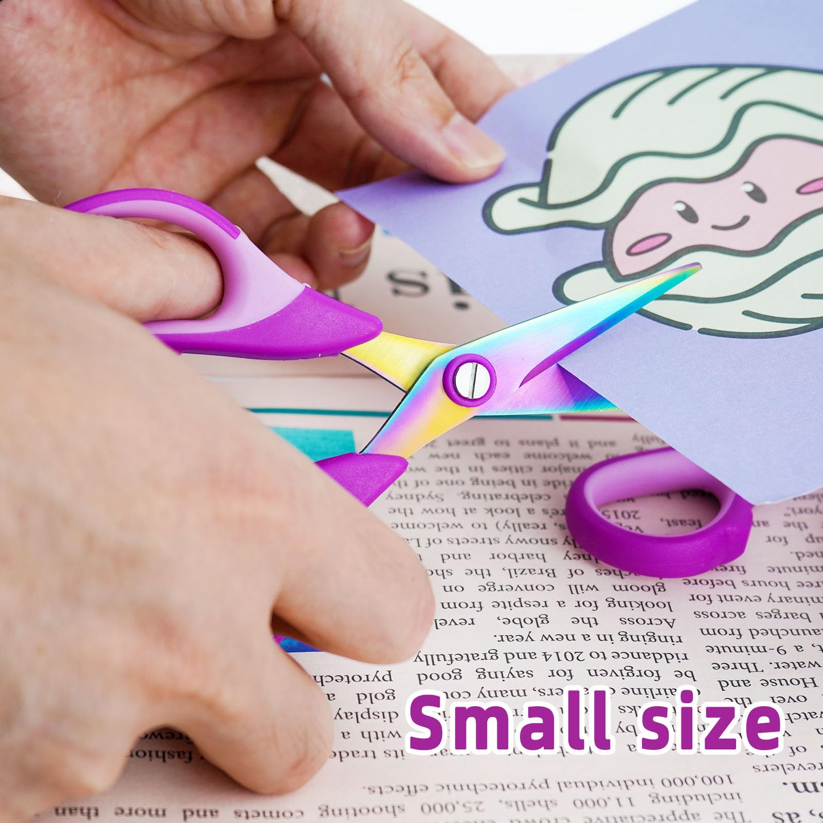 Paquete de tijeras para manualidades, tijeras de costura con cuchillas afiladas de acero inoxidable y asas suaves, juego de tijeras de tela multiusos, ideal para manualidades, costura, artes