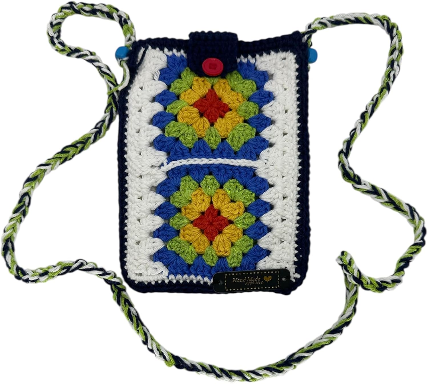 Crochet Phone Bag, Handmade Women's Phone Bag, Cross Strap Cell Phone Bag,Cell Phone Holder, Phone Case, Phone Carrying Case, Gift Phone Bag - Image 4