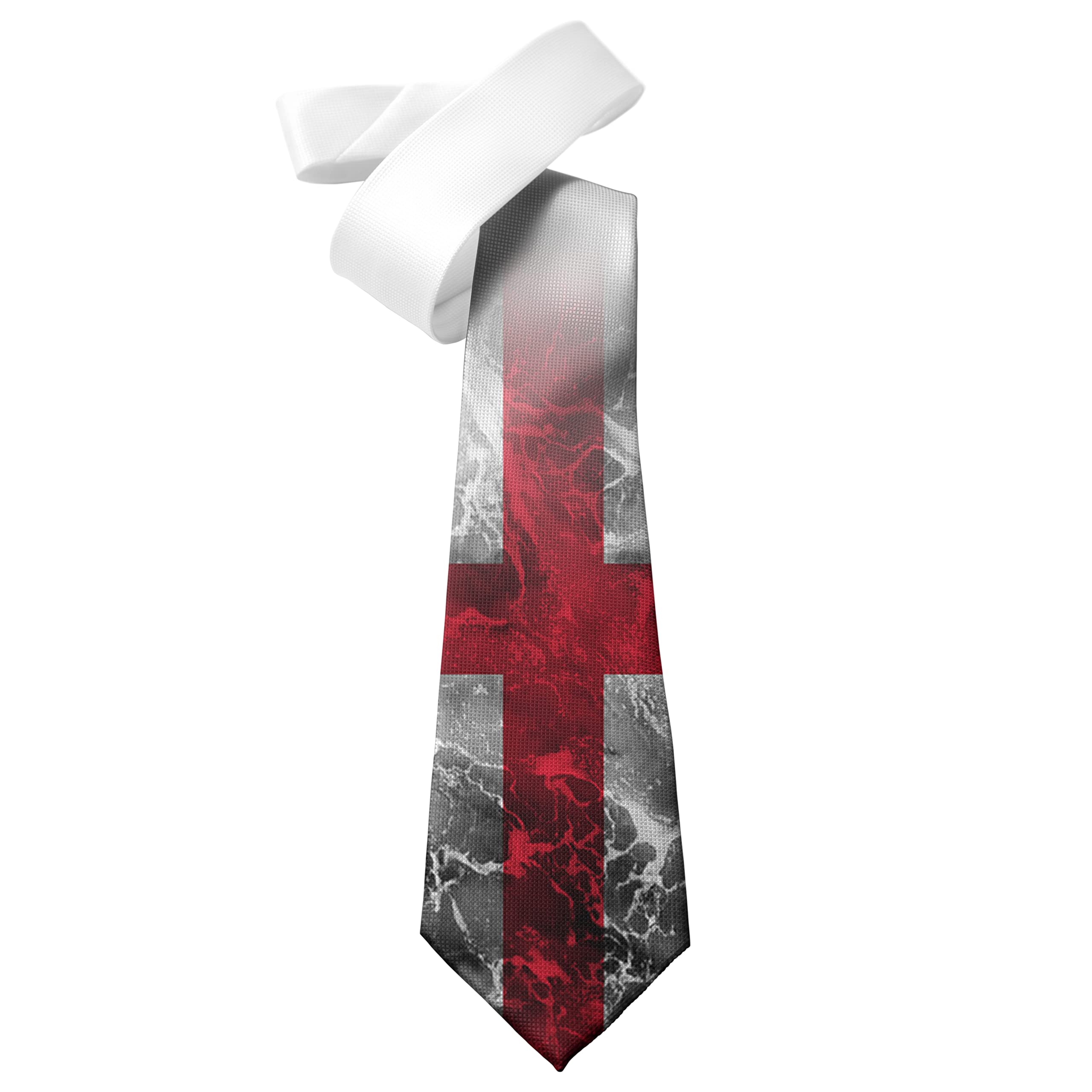 ShopQuality4U England Flag Ocean design Mens Printed Neck Tie - Polyester - Great Gift - Half Tie Print