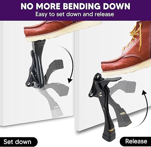 Miniatura 17 de HOME&I Easy Pedal Kick Down Door Stop Stopper Easy Step Door Kick Doorstop,Premium Quality,Height-Adjustable Rubber Foot,4 Inch
