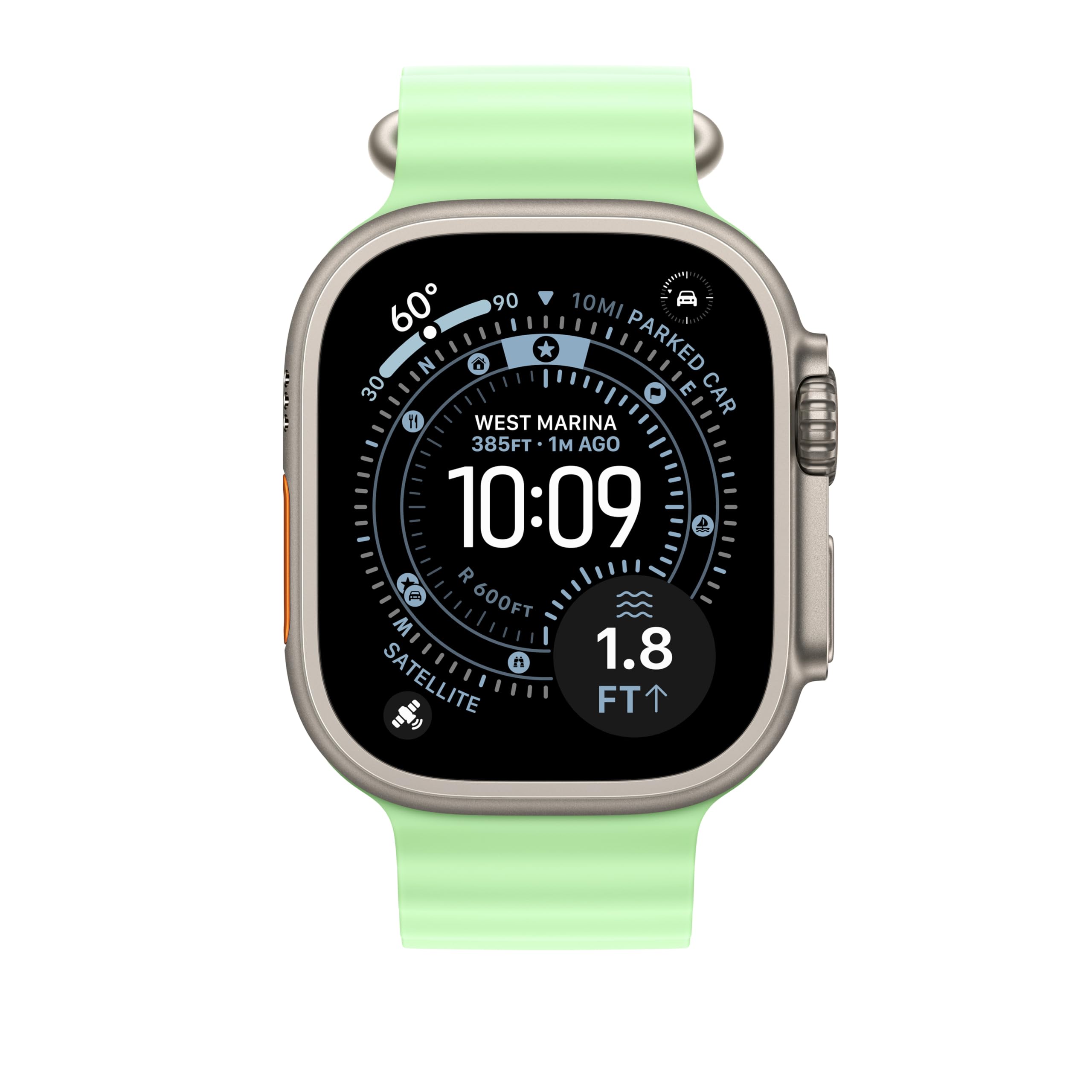 Apple Watch Band - Ocean Band - 49 mm - Verde neon - One Size