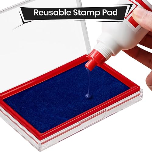 Miniatura 3 de Almohadilla de sellos, almohadilla de tinta de 5.3 x 3.3 pulgadas, color negro