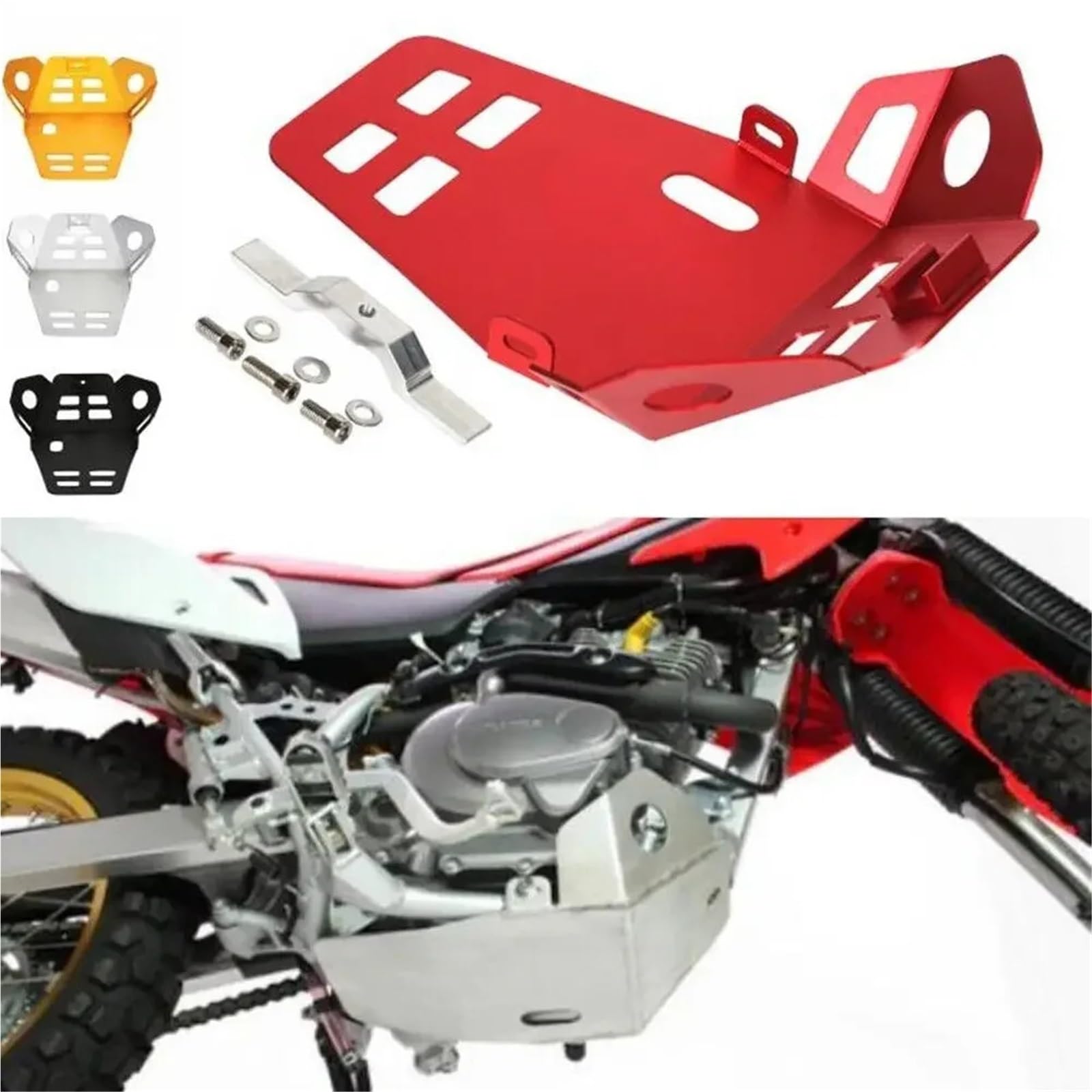 Per XR230 MOTARD 2005-2013 Accessori Piastra paramotore anteriore Copertura telaio base motore copertura motore Base del Motore(Silver)