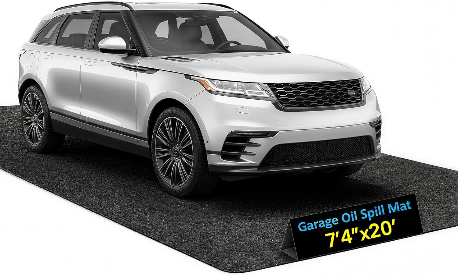 AHEONLAR Oil Spill Mat, 7'4"x20' Waterproof Garage Floor Mats for Under Car, Garage Car Mat Easy to Clean, Oil Change Mat Durable, Washable, Protection from Snow, Rain and Mud for Cars（Black）