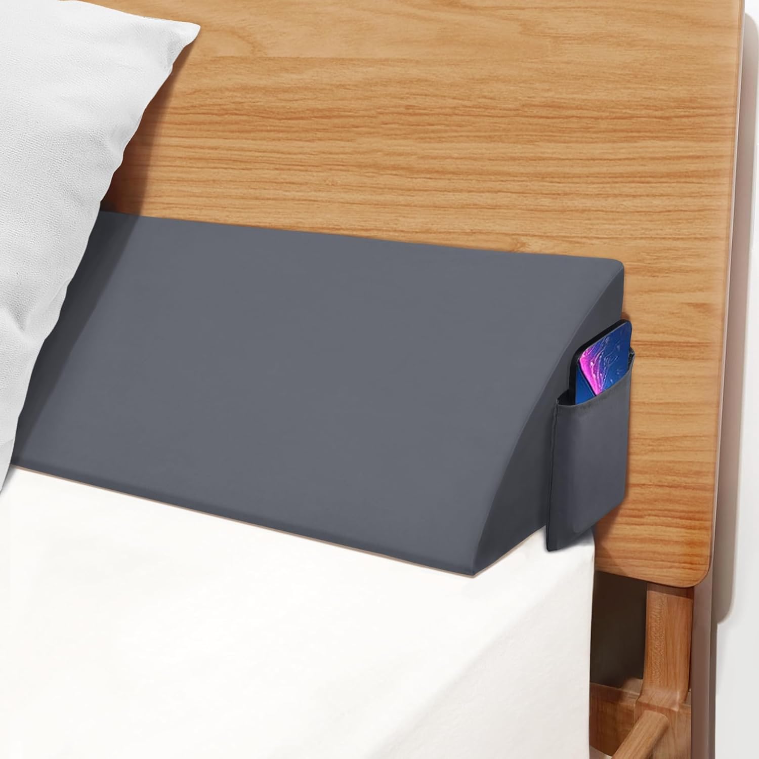 Bellsal Queen Size (60"x10"x6") Bed Wedge Pillow Headboard, Bed Wedge Gap Filler