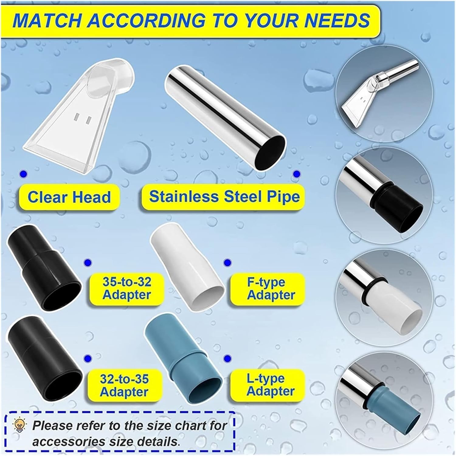 Extractor Hand Wand with Clear Head for Upholstery & Carpet Cleaning,Car Detailing Vacuum Wand for Portable Extractors