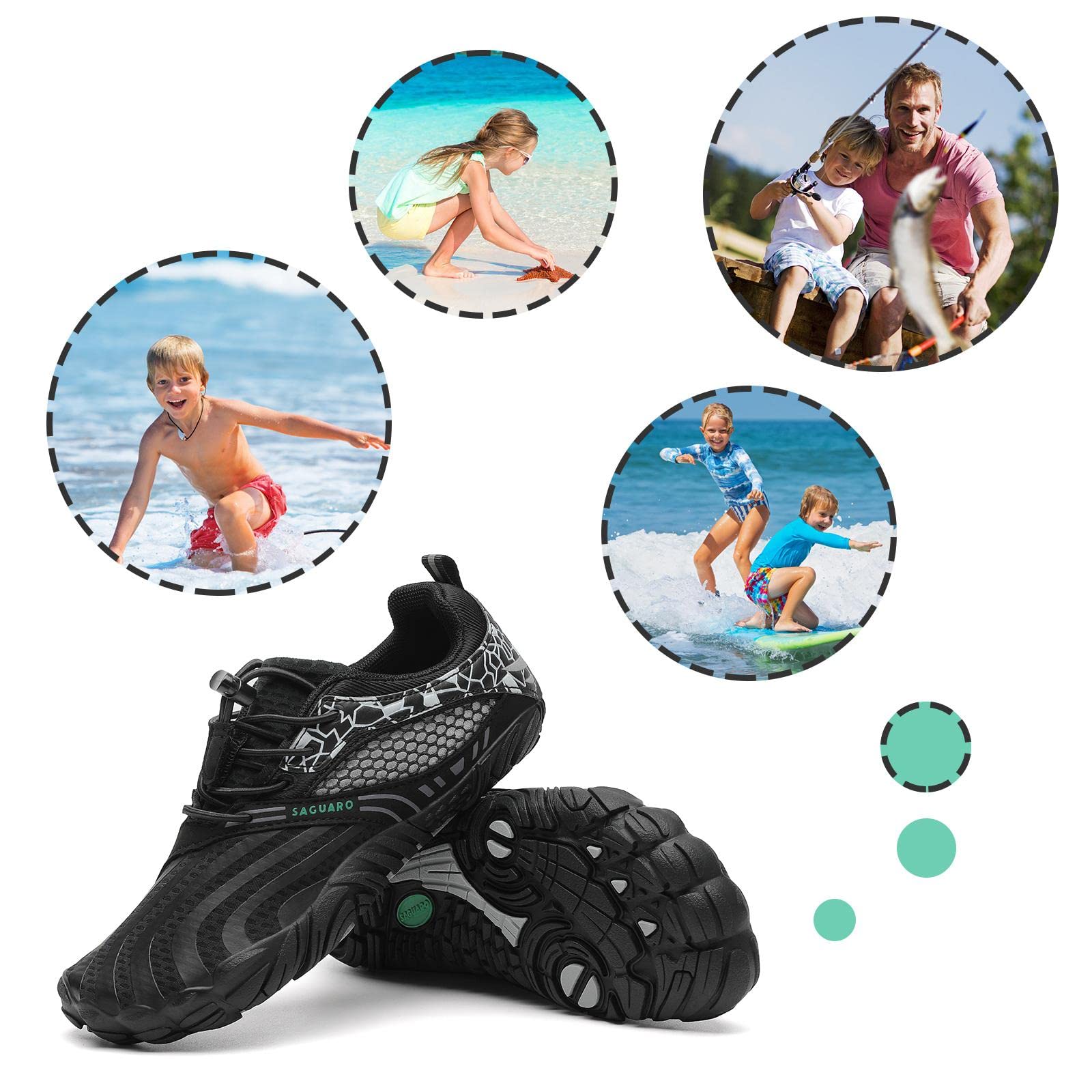 SAGUARO Enfants Chaussures Minimalistes Respirantes Garçons Filles Chaussures de Trail GR.24-36