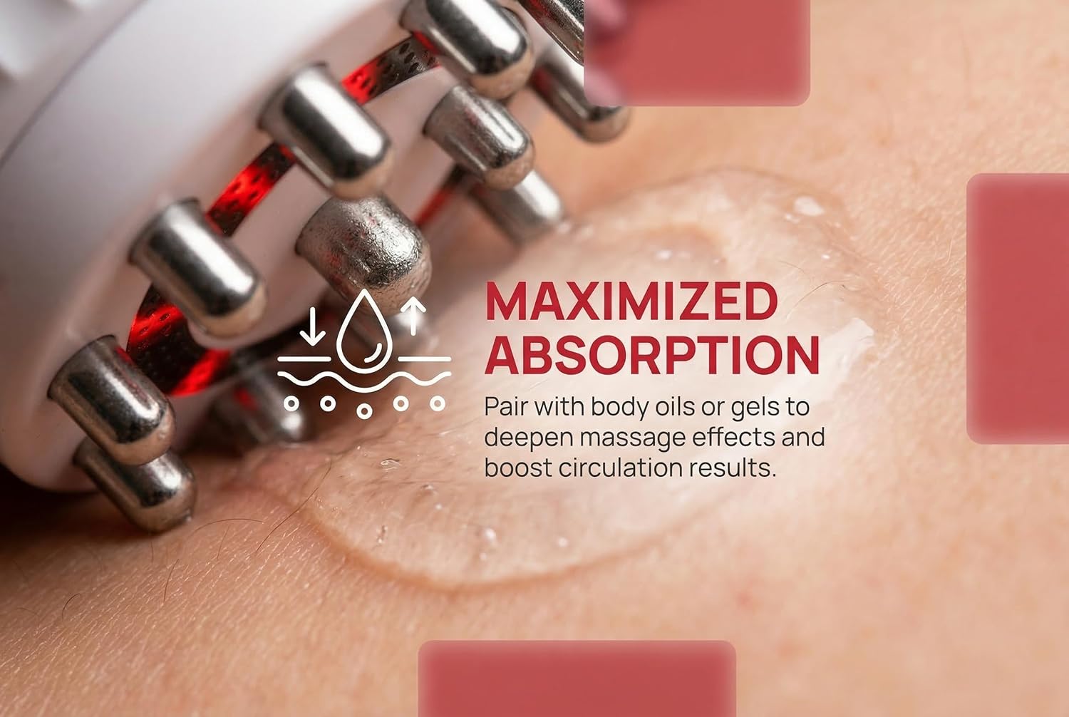 Lymphatic Drainage Massager & Anti Cellulite Massage Tool, Body Sculpting Machine with Microcurrent, Light, Heat & Vibration, Reduce Stretch Marks & Cellulite for Legs, Arms, Belly, Thighs, Back