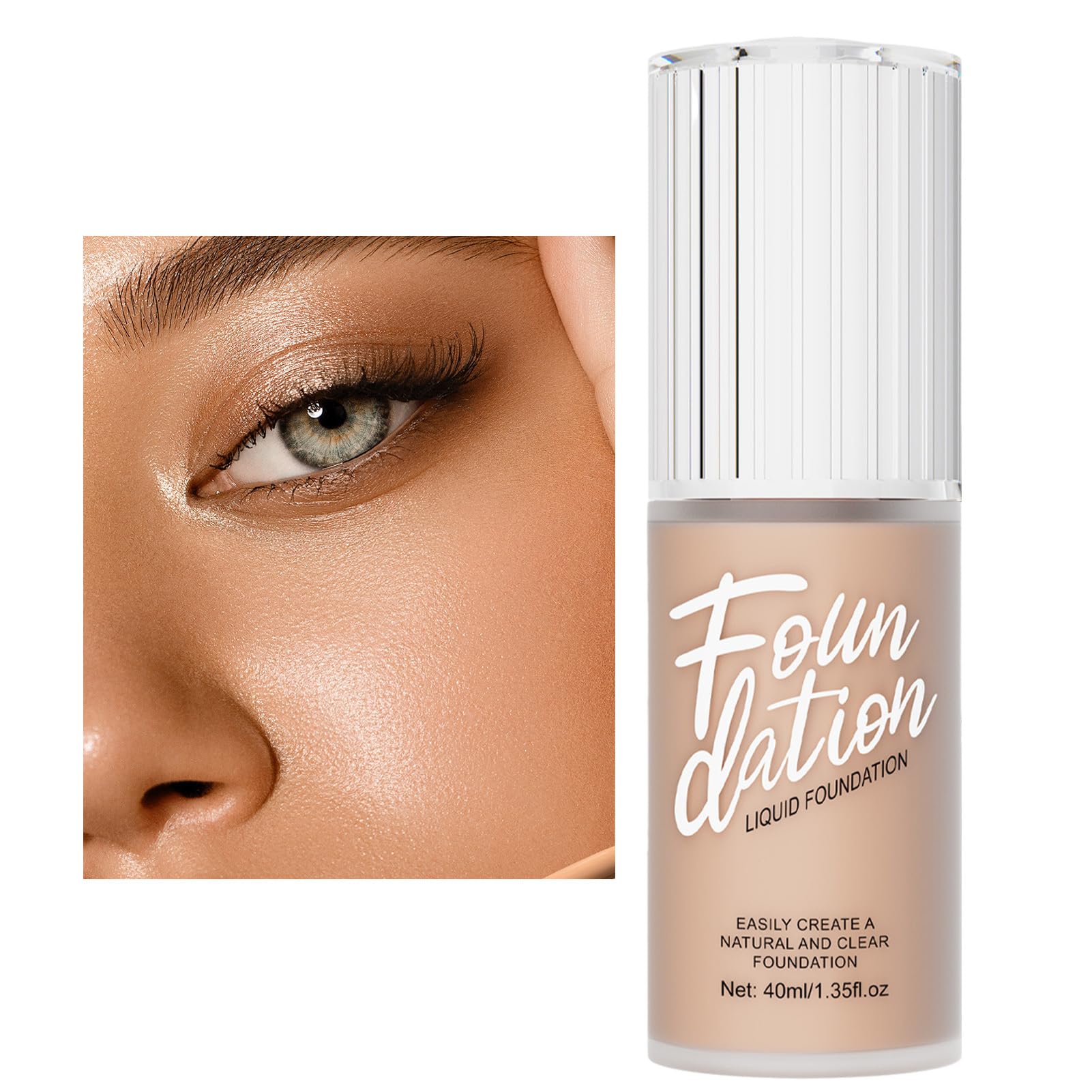 Base en crema,Base líquida de cobertura total - Maquillaje hidratante y corrector facial, corrector de maquillaje reparador y control de grasa Jomewory
