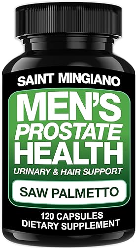 Suplemento para la salud de la próstata para hombres – 120 cápsulas de apoyo avanzado de próstata para hombres con palma enana americana, apoyo a la