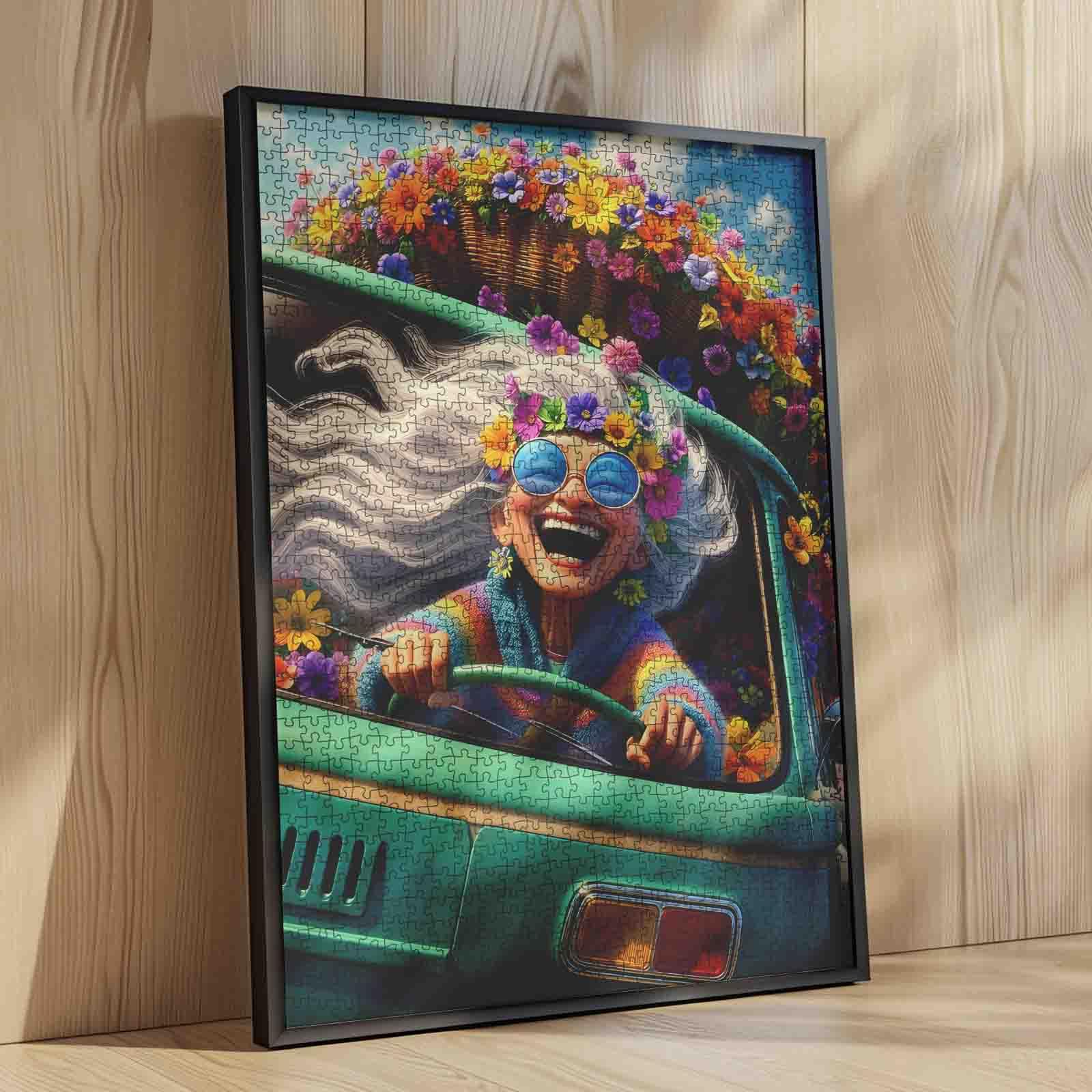 Amazon.com: Colorful Hippie Van Road Trip Jigsaw Puzzle for Adults