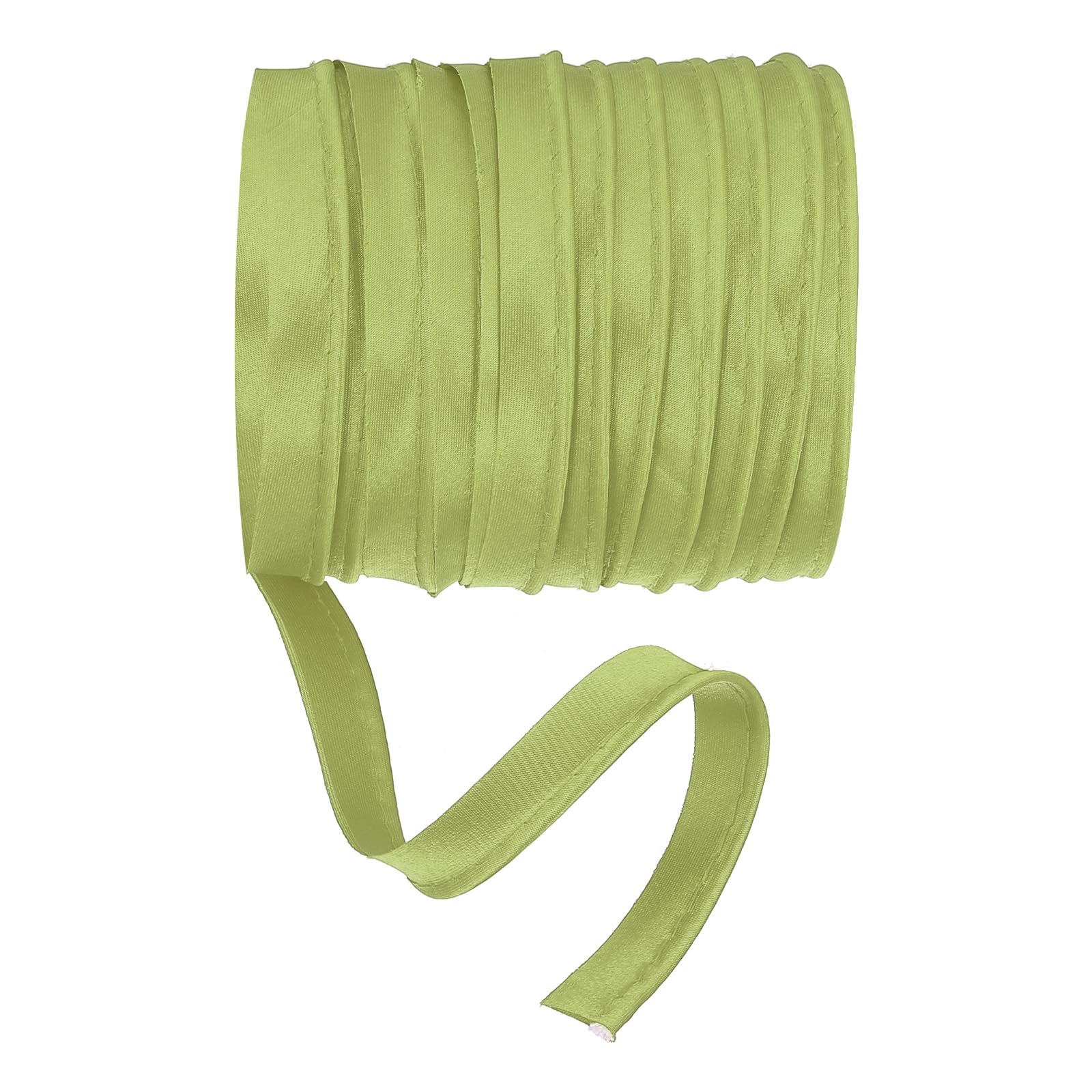 YELARXI Maxi Piping Bias Tape, 5 Yards Piping Trim with Cord Satin Binding Lip Cord Trim Fit for Sewing Garment Webbing Trimming Crafts Decorating - (Green)