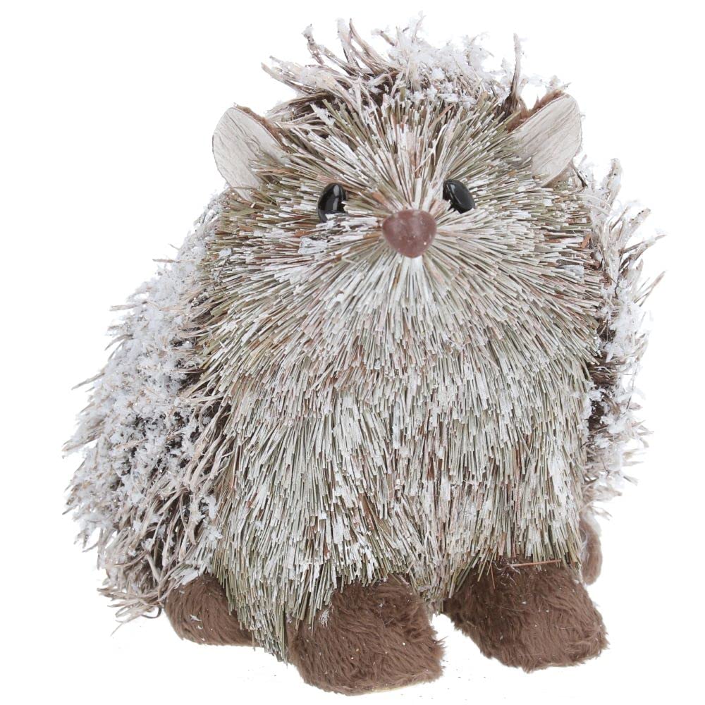 Gisela Graham Christmas Decoration Standing Snowy Bristle Hedgehog Large