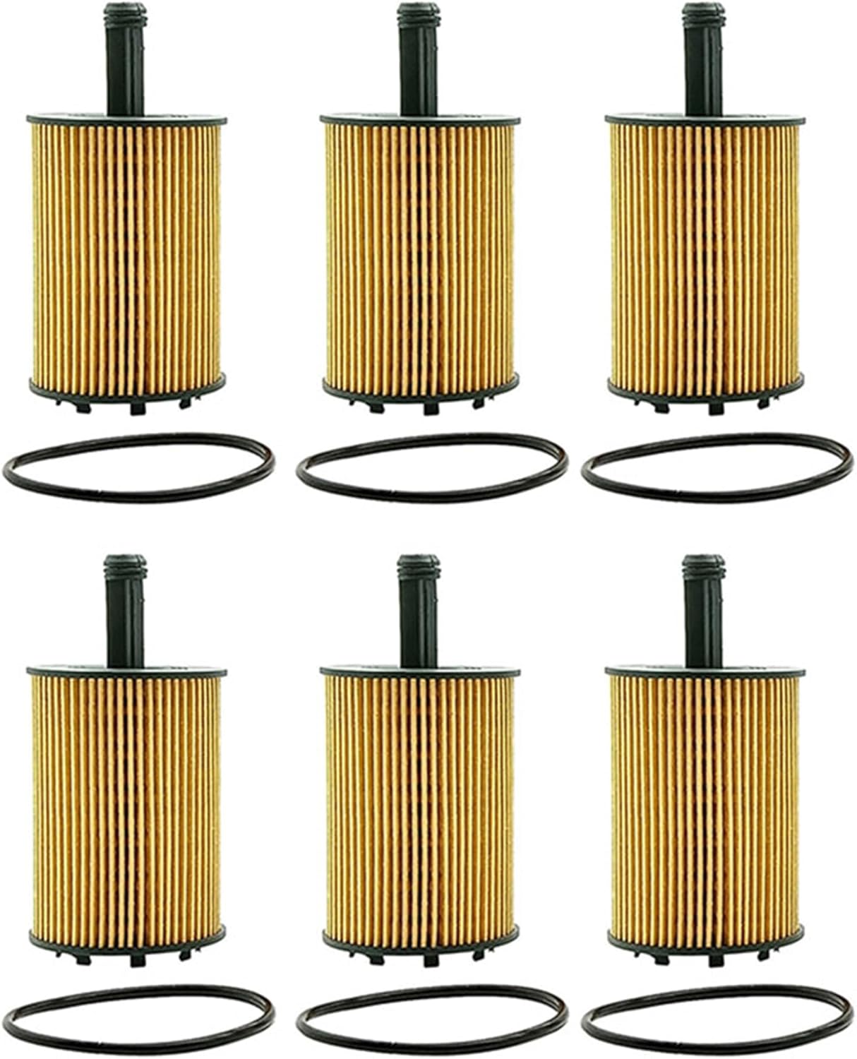 6 Pieces Engine Oil Filter 57083 for Volkswagen Beetle 2013-2014 CC 2009-2012 Eos 2007-2008 EuroVan 2001-2003 Golf x 2002-2005, 2010-2014 R32 x 2004, 2008 Passat 2006-2008 071115562A 045118466