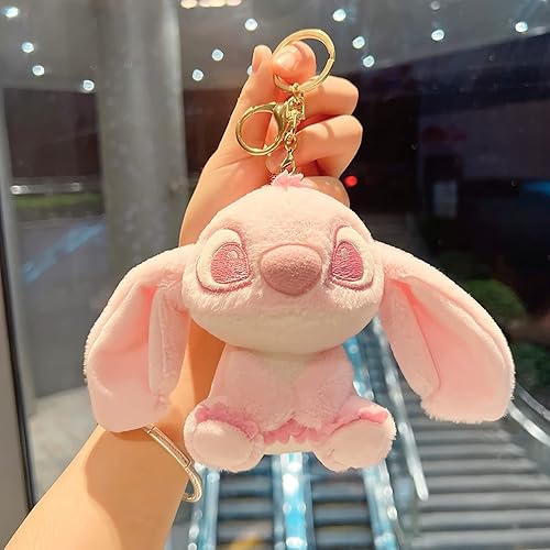 Miniatura 5 de Lindo llavero de felpa, llavero de animal de peluche suave, llaveros de dibujos animados, accesorios para llavero, monedero, mochila con dijes para
