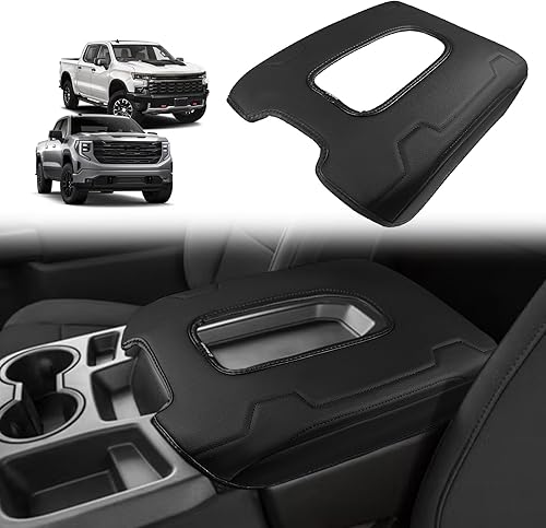 Miniatura 19 de Muslogy Funda para reposabrazos de consola central compatible con Chevy Silverado/Tahoe y GMC Sierra/Yukon 2007-2013, cojín para reposabrazos