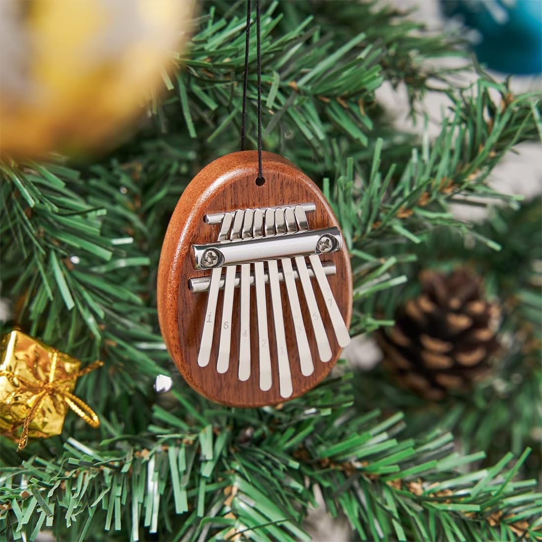 Pianoforte Kalimba, Mini Pianoforte a Pollice Kalimba, Mini Kalimba a 8 Tasti, 8 Tasti Mini Pianoforte per Pollice, Mini Kalimba Pollice Pianoforte 8 Tasti, Forma a Goccia