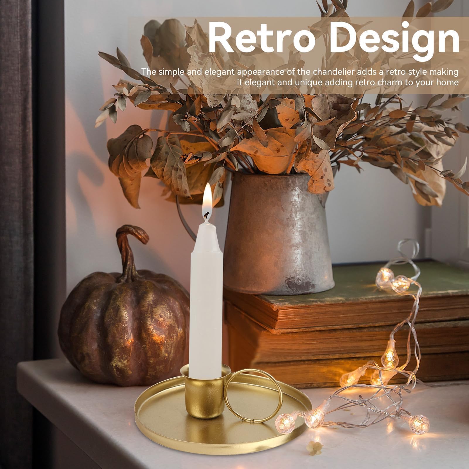 Amazon.co.jp: 金属製テーパーキャンドルホルダー 2個 ろうそく立て用