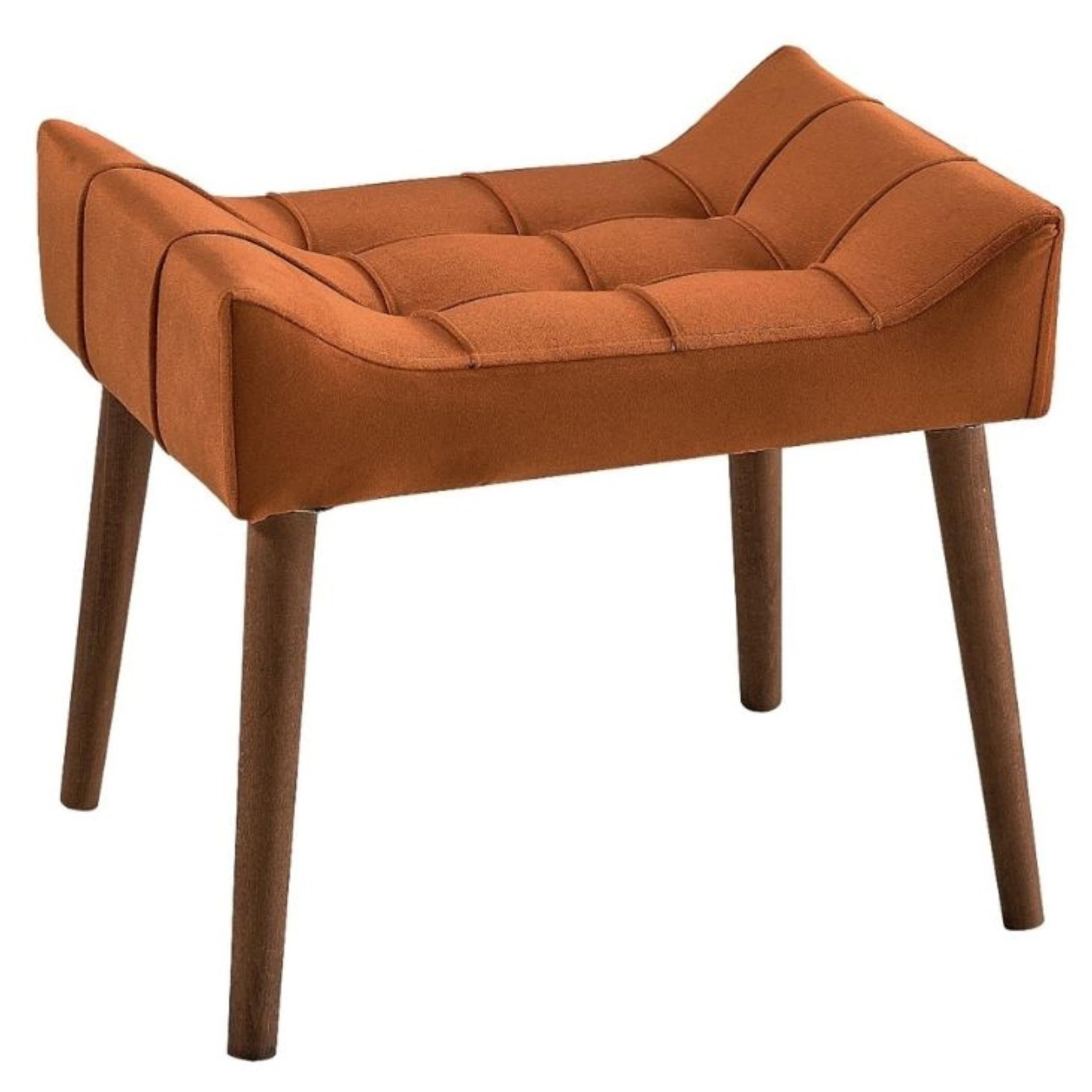 Atahome Dressing Table Stool Vanity Stool - Elegant and Comfortable Padded Makeup Dressing Table Chair for Bedroom Petunia (Orange) โ image 1