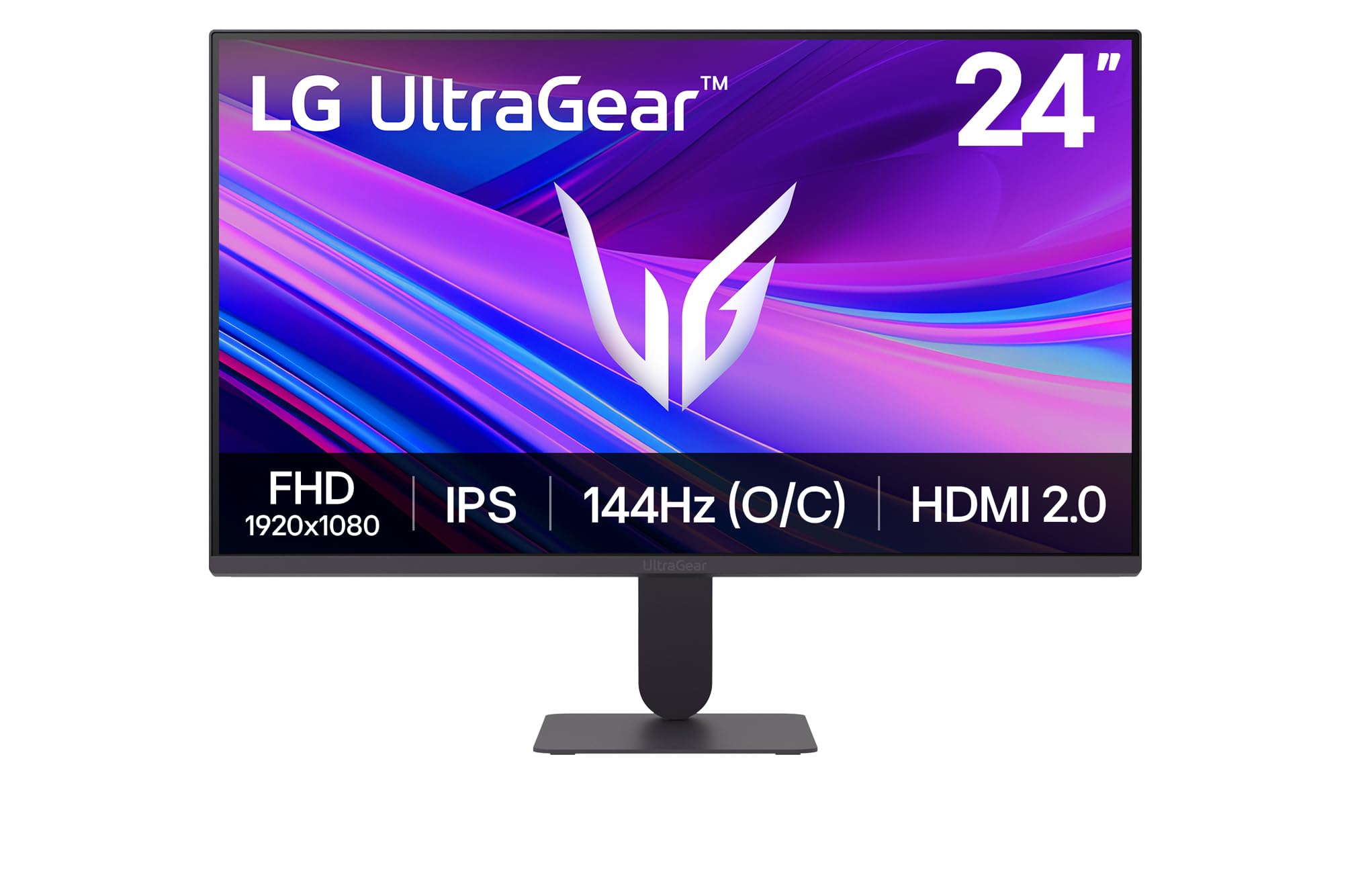 LG Ultragear™ 24G411A-​B.​AEU Ecran PC Gaming 24" - Dalle IPS résolution FHD (1920x1080), 5ms GtG 144Hz, HDR 10, sRGB 99% (CIE1931), AMD FreeSync, inclinable, DisplayPort 1.4, HDMI 2.0