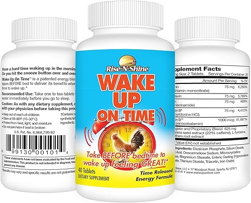 Miniatura 3 de Despierta a tiempo - Suplemento energético de liberación temporal con cafeína natural para aumentar tus mañanas con alerta y concentración para un