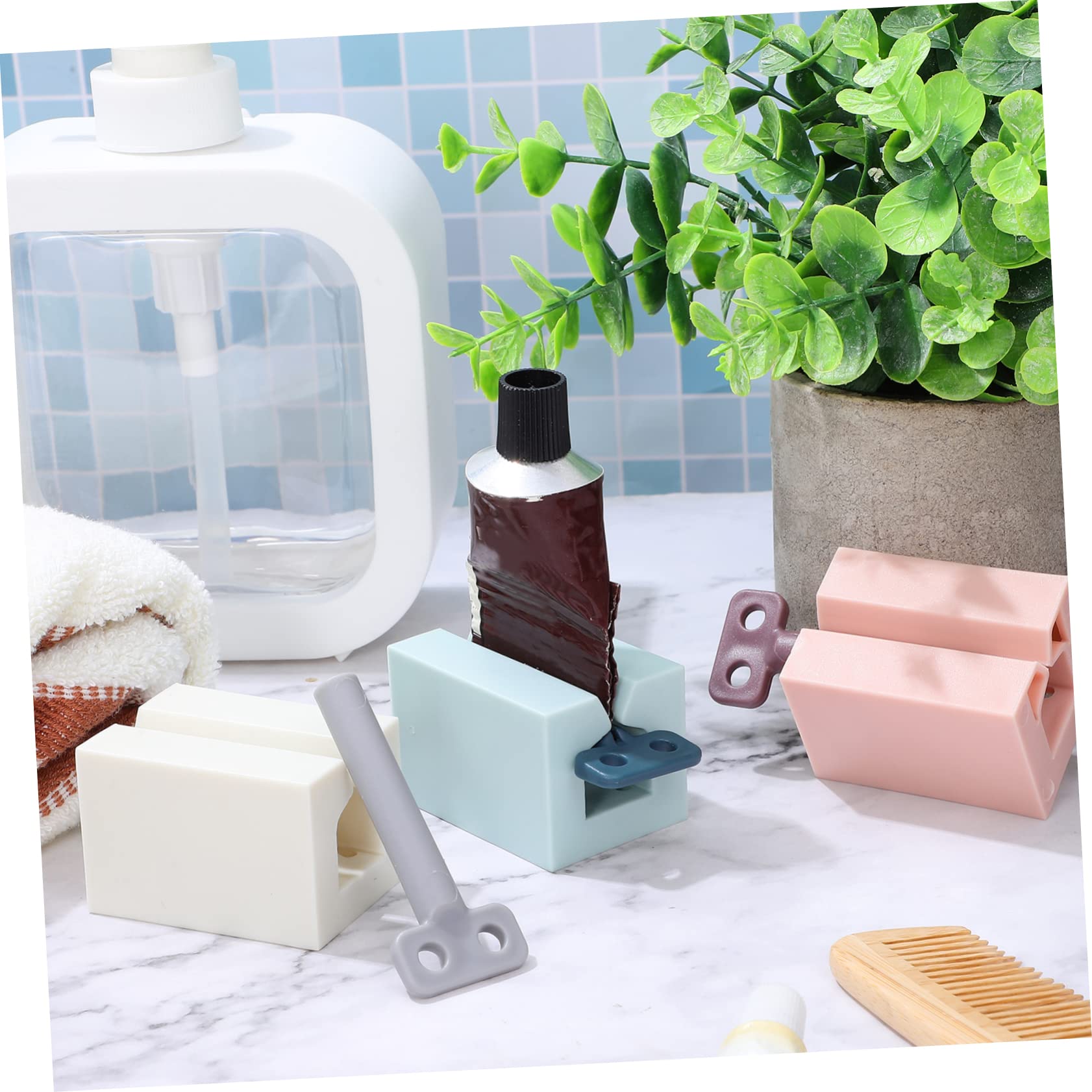 minkissy Rolling Toothpaste Squeezer Dispenser Tube Squeezer Tool Reusable Pp Plastic Handles