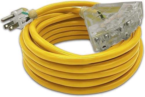 Miniatura 2 de Cable de extensión para exteriores de 25 pies resistente al agua Cable de extensión resistente de calibre 14 de 25 pies Cables de extensión