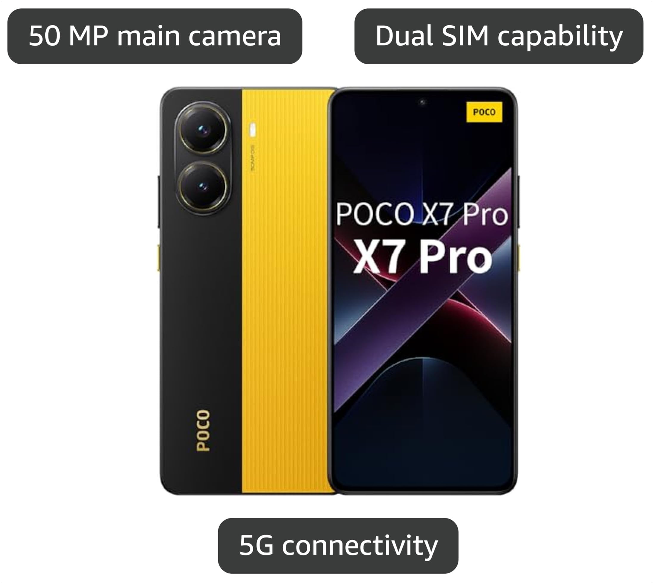 携帯電話本体 POCO X7 Pro Yellow 12GB/512GB Amazon.com: Xiaomi Poco X7 PRO 5G + 4G LTE (for Tmobile Mint Tello