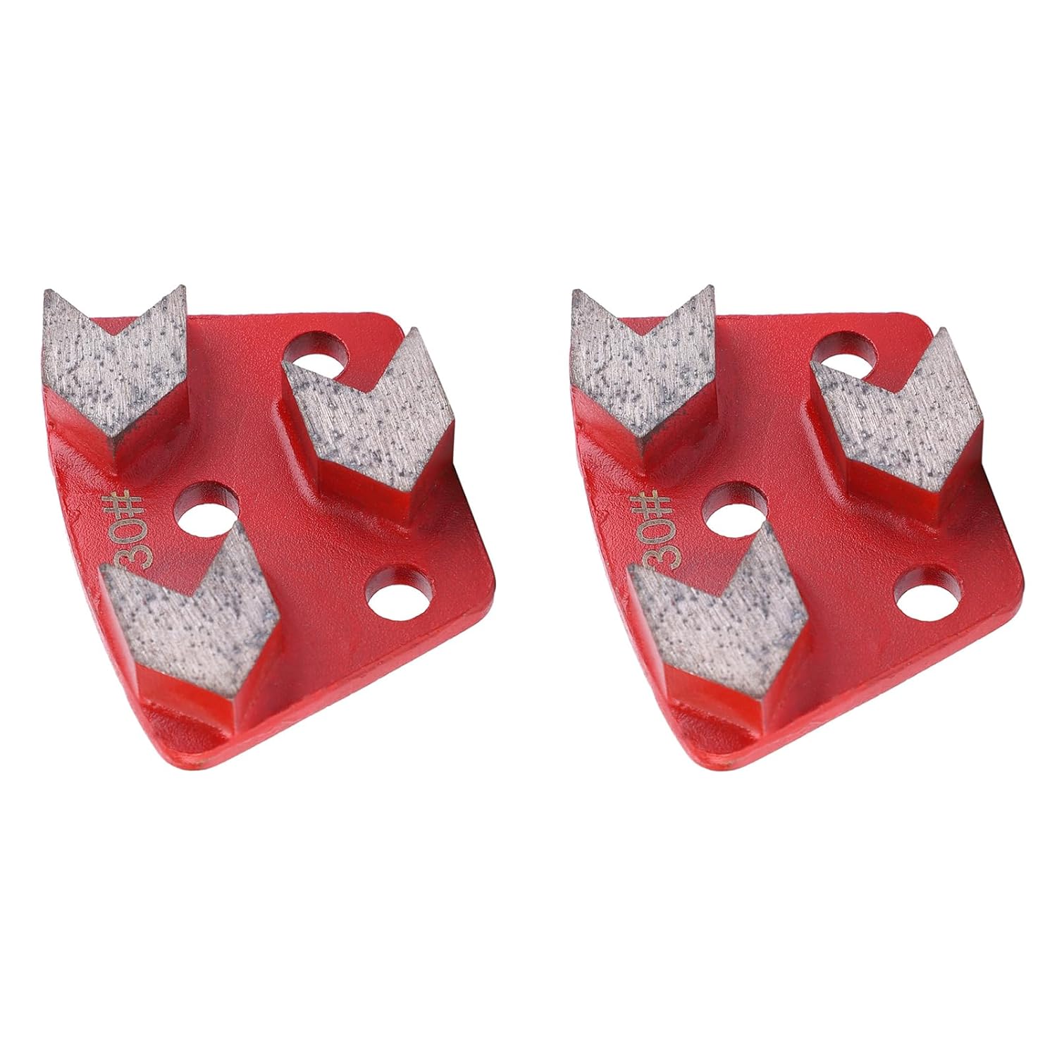 6PCS Trapezoid Diamond Floor Grinding Pad Disc Metal Scraper with Smooth Edges Fast Grinding for Concrete Cement Floors #30 Grit